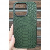 Чехол Puloka для iPhone 15 Pro Max эко кожа (Green)
