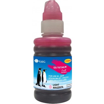 Чернила G&G GG-T6736LM, для Epson, 100мл, светло-пурпурный