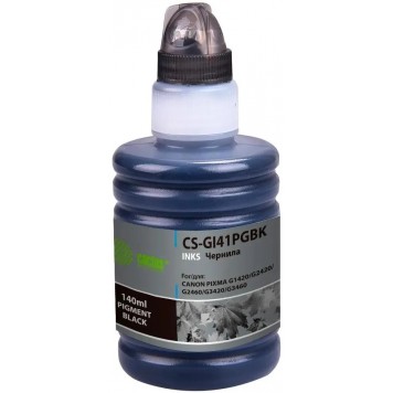 Чернила Cactus CS-GI41PGBK GI-41 PGBK, для Canon, 140мл, черный пигментный