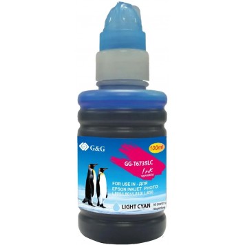 Чернила G&G GG-T6735LC, для Epson, 100мл, светло-голубой