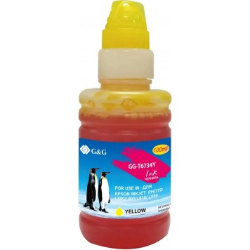 Чернила G&G GG-T6734Y, для Epson, 100мл, желтый