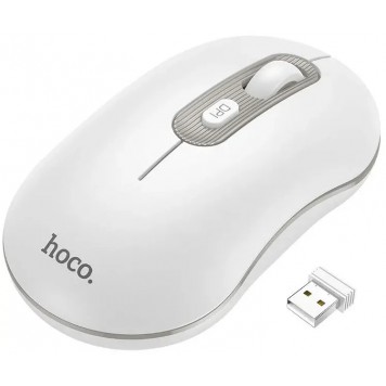 Мышь HOCO GM21 Platinum 2.4G business wireless mouse (бело-серый)