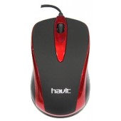 Мышка проводная HAVIT HV-MS675 USB 1000 DPI Черно-красная