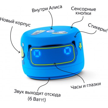 Яндекс Станция Лайт 2 с Алисой на YaGPT, синий, 6Вт-3